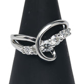 Pt900 プラチナ ダイヤ1.00ct リング 指輪 レディース 18号 【中古】